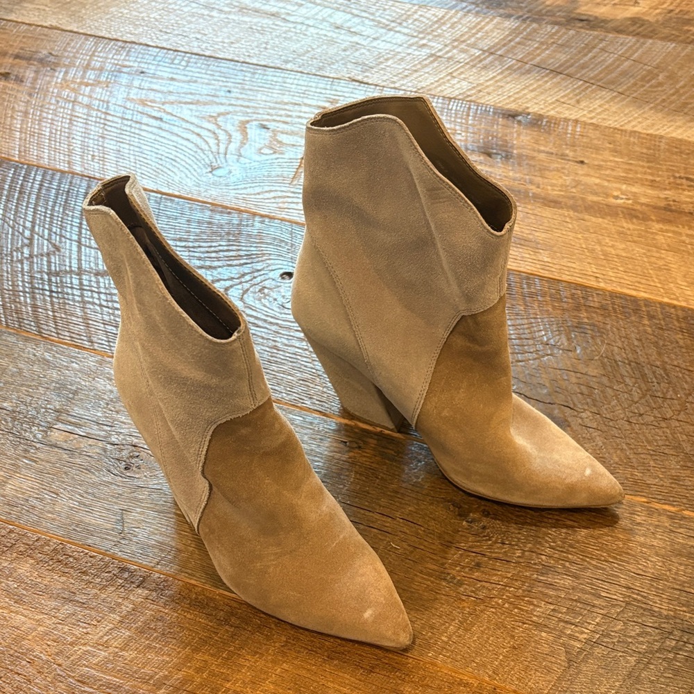 Dolce Vita Taupe Heeled Boots